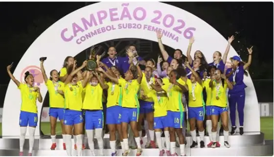 SUL-AMERICANO FEMININO SUB-20. SEDE. PARAGUAI. BRASIL. CAMPEÃO. DÉCIMA PRIMEIRA VEZ. 2004. 2006. 2008. 2010. 2012. 2014. 2015. 2018. 2022. 2024. 2026. HENDECACAMPEÃO.