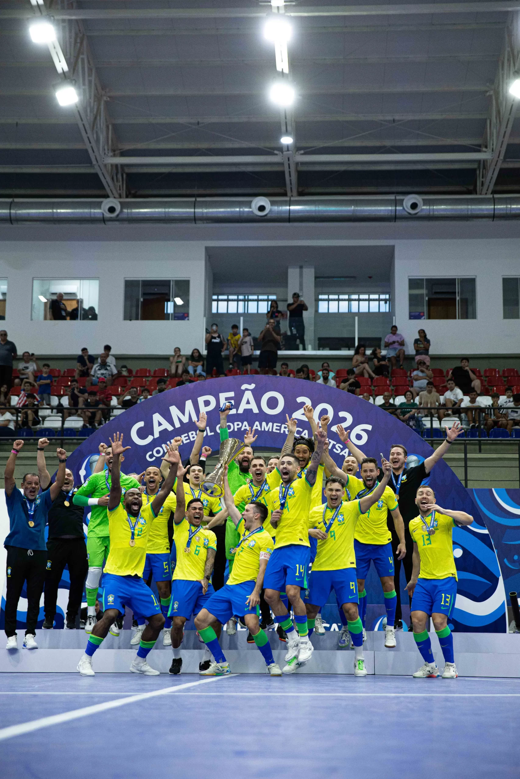 COPA AMÉRICA DE FUTSAL DE 2026. SEDE. PARAGUAI. KUQUE. FINAL. JOGO ÚNICO. PARTIDA ÚNICA. BRASIL. CAMPEÃO. 12 VEZES. DUODECAMPEÃO. 1992. 1995. 1996. 1997. 1998. 1999. 2000. 2008. 2011. 2017. 2024. 2025. ARGENTINA. VICE-CAMPEÃO.