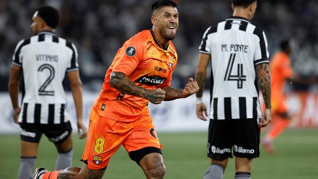 TAÇA LIBERTADORES DA AMÉRICA DE 2026. TERCEIRA FASE. JOGO DE VOLTA. SEGUNDO JOGO. SEGUNDA PARTIDA. BARCELONA DE GUAYAQUIL. EQUADOR. CLASSIFICADO. FASE DE GRUPOS DA TAÇA LIBERTADORES DA AMÉRICA DE 2026. BOTAFOGO-RJ. BRASIL. ELIMINADO. CLASSIIFCADO PARA A COPA SUL-AMERICANA DE 2026.