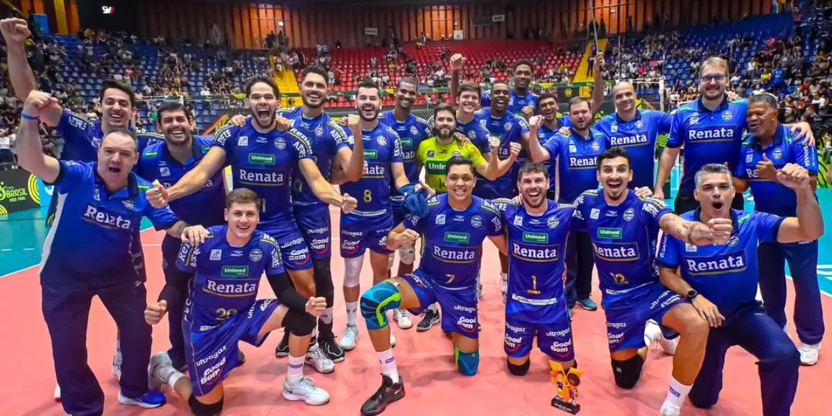 COPA DO BRASIL DE VÔLEI. MASCULINO DE 2026. FINAL. JOGO ÚNICO. PARTIDA ÚNICA. VÔLEI RENATA-SP. CAMPINAS-SP. CAMPEÃO. CRUZEIRO-MG. VICE-CAMPEÃO.