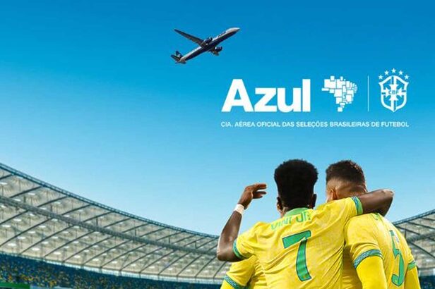 PATROCÍNIO. CBF. CONFEDERAÇÃO BRASILEIRA DE FUTEBOL. AZUL. COMPANHIA AÉREA.