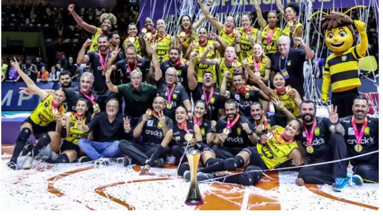 PRAIA CLUBE-MG. TRICAMPEÃO. SUPERLIGA FEMININA. 2017/2018. 2022/2023. 2025/2026. MINAS-MG. VICE-CAMPEÃO.