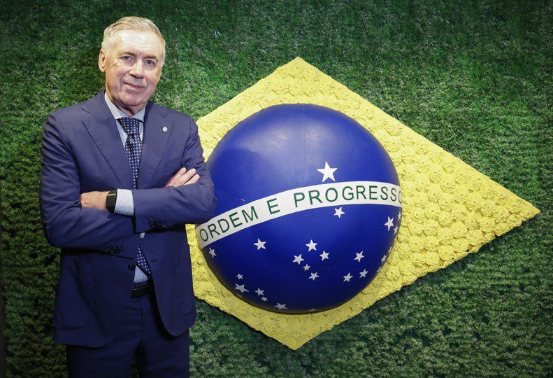 CARLO ANCELOTTI. RENOVAÇÃO. SELEÇÃO BRASILEIRA. 2030.
