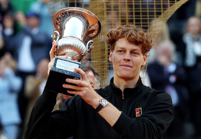 TÊNIS MASCULINO. JANNIK SINNER. ITÁLIA. ROMA. OPEN ITALIANO.
