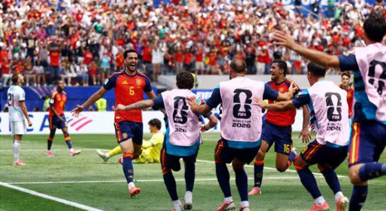 COPA DO MUNDO DE 2026. QUARTAS DE FINAL. JOGO ÚNICO. PARTIDA ÚNICA. ESPANHA. CLASSIFICADA. BÉLGICA. ELIMINADA.SEMIFINAIS. FRANÇA. ESPANHA. DALLAS. ESTADOS UNIDOS.