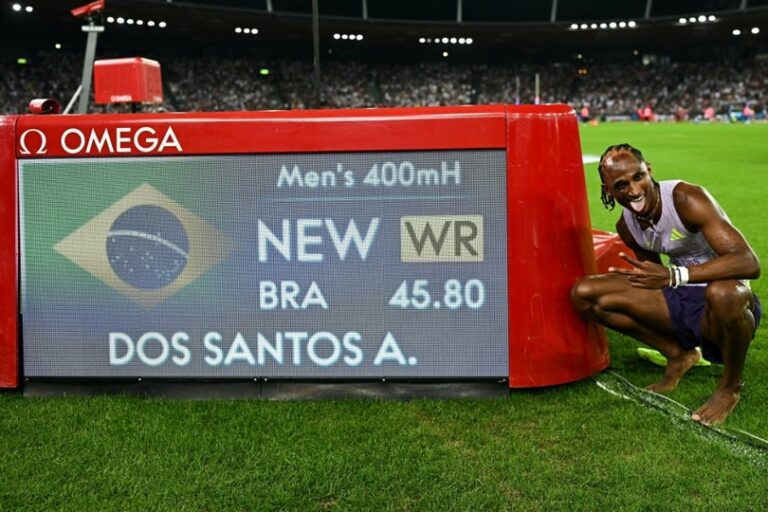 ALISON DOS SANTOS. DIAMOND LEAGUE. ZURIQUE. SUÍÇA. RECORDE MUNDIAL.