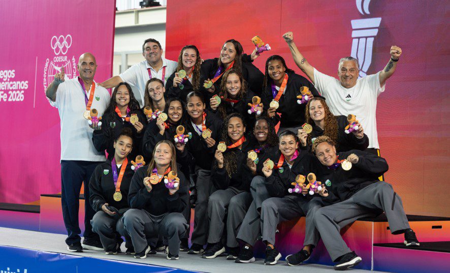 FINAL. JOGOS SUL-AMERICANOS DE 2026. POLO AQUÁTICO. JOGO ÚNICO. PARTIDA ÚNICA. FEMININO. MASCULINO. BRASIL. MEDALHA DE OURO. ARGENTINA. MEDALHA DE PRATA. BRASIL. PRIMEIRO COLOCADO. ARGENTINA. SEGUNDA COLOCADA.