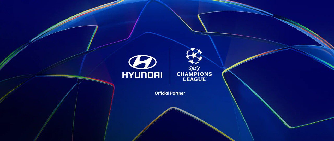 HYUNDAI. PATROCINADOR. UEFA. UNIÃO DAS ASSOCIAÇÕES EUROPEIAS DE FUTEBOL. 5 ANOS.